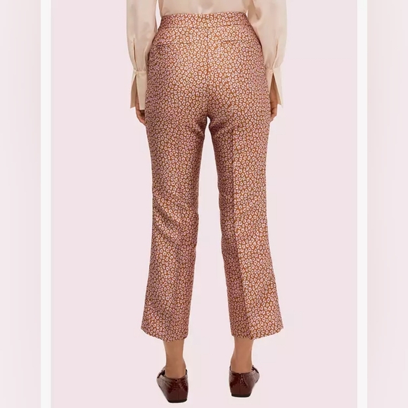 NWT Kate Spade Flora Leopard Jaquard Pant - Sz 4 - Picture 3 of 16